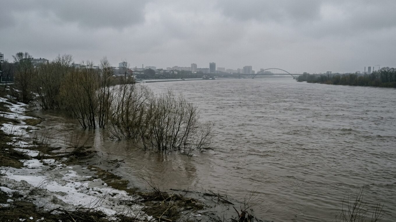 Уровень воды в Туре в Тюмени сегодня